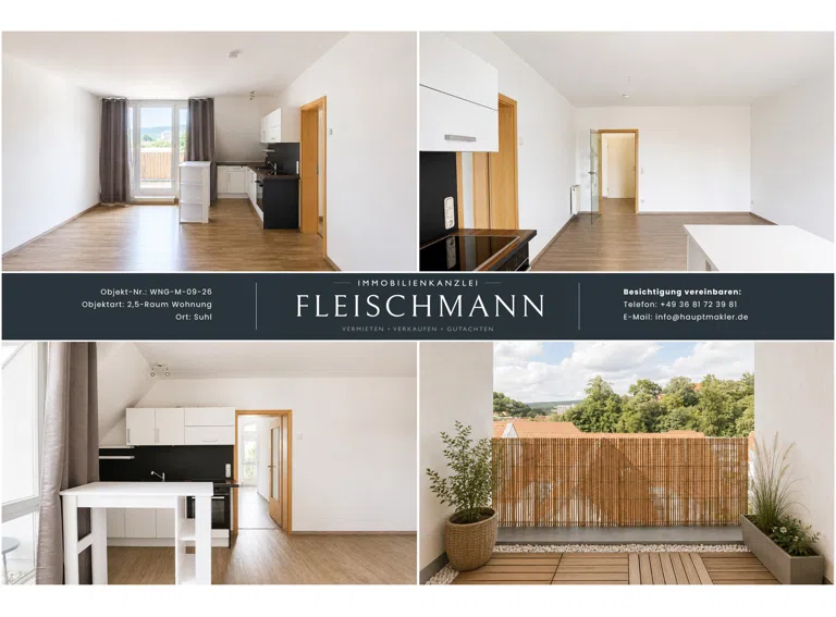 Wohnzimmer/Küche und Balkon