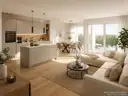 Küche und Wohnbereich