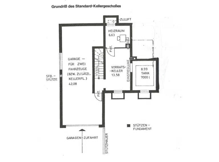 Grundriss Untergeschoss