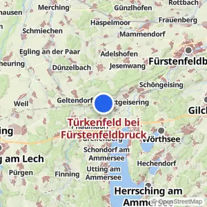 Kartenvorschau Türkenfeld bei Fürstenfeldbruck