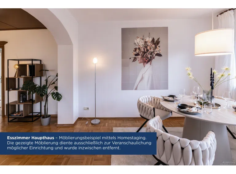 Möblierungsbeispiel: Esszimmer.