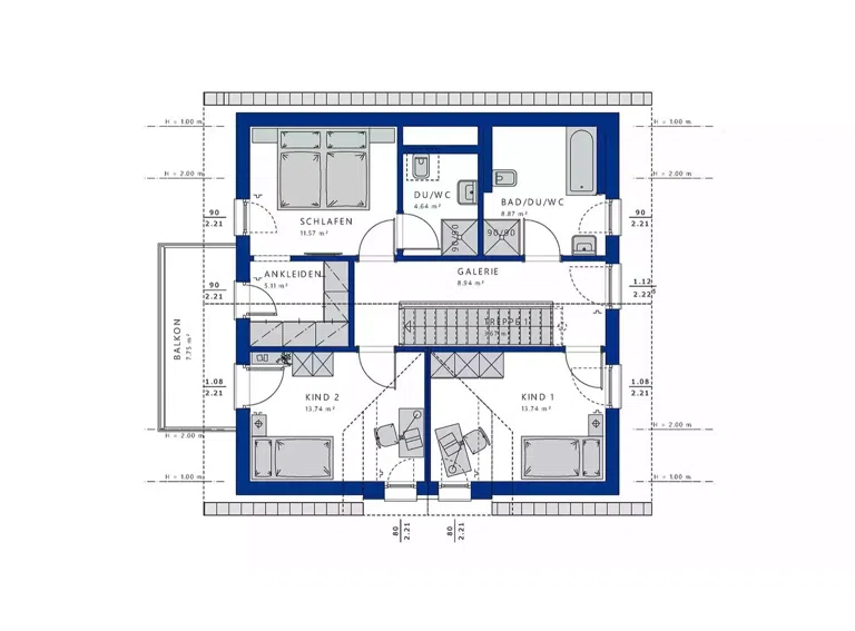 Grundriss Dachgeschoss