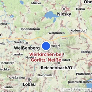 Kartenvorschau Vierkirchen bei Görlitz, Neiße