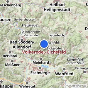 Kartenvorschau Volkerode - Eichsfeld