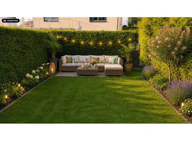 Garten virtuell aufgehübscht