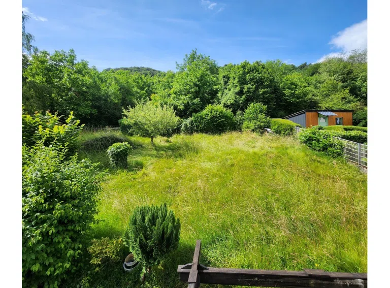 Blick vom rückwärtigen Balkon in den Garten