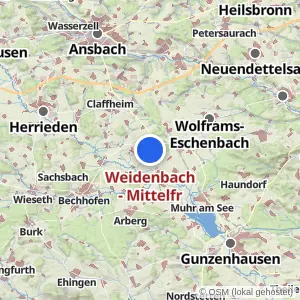 Kartenvorschau Weidenbach - Mittelfr