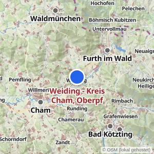 Kartenvorschau Weiding - Kreis Cham, Oberpf