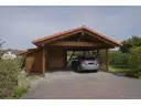 Doppelcarport u. Gartenhütte