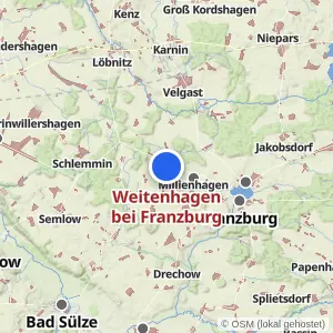 Kartenvorschau Weitenhagen bei Franzburg