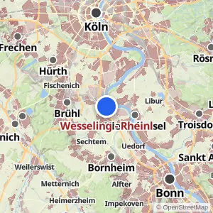 Kartenvorschau Wesseling - Rheinl