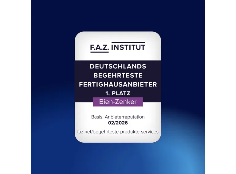Bien-Zenker Auszeichnung - F.A.Z. Deutschlands begehrste Fertighausanbieter