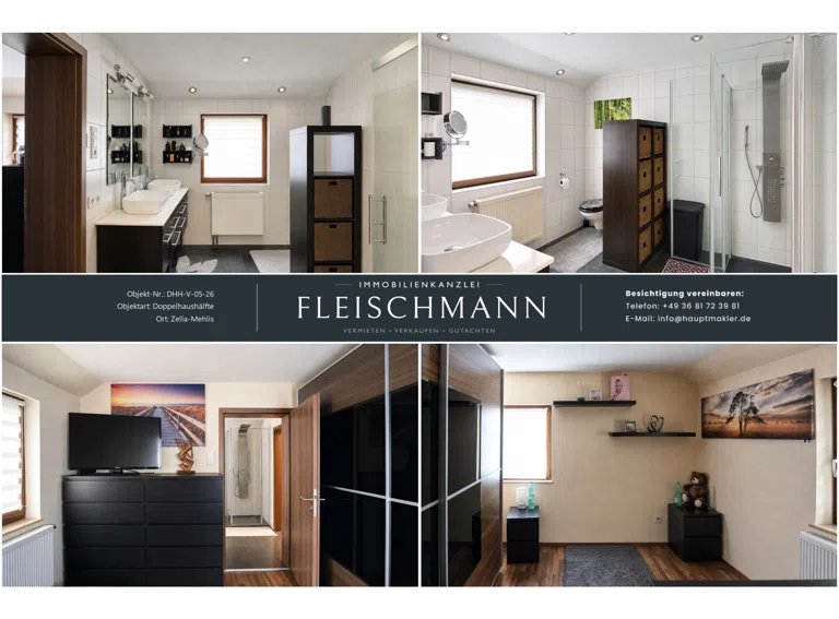 Tageslichtbad und Schlafzimmer